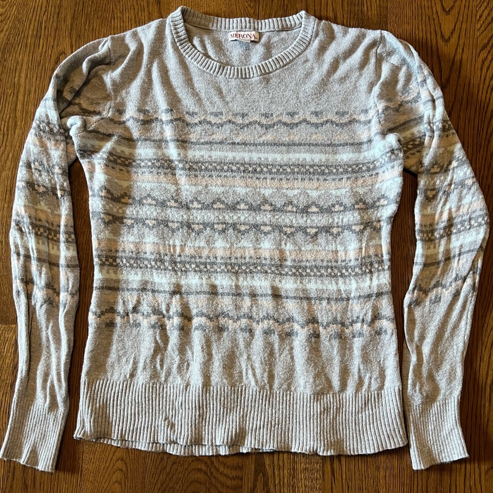 MERONA Women’s Grey pattern Sweater